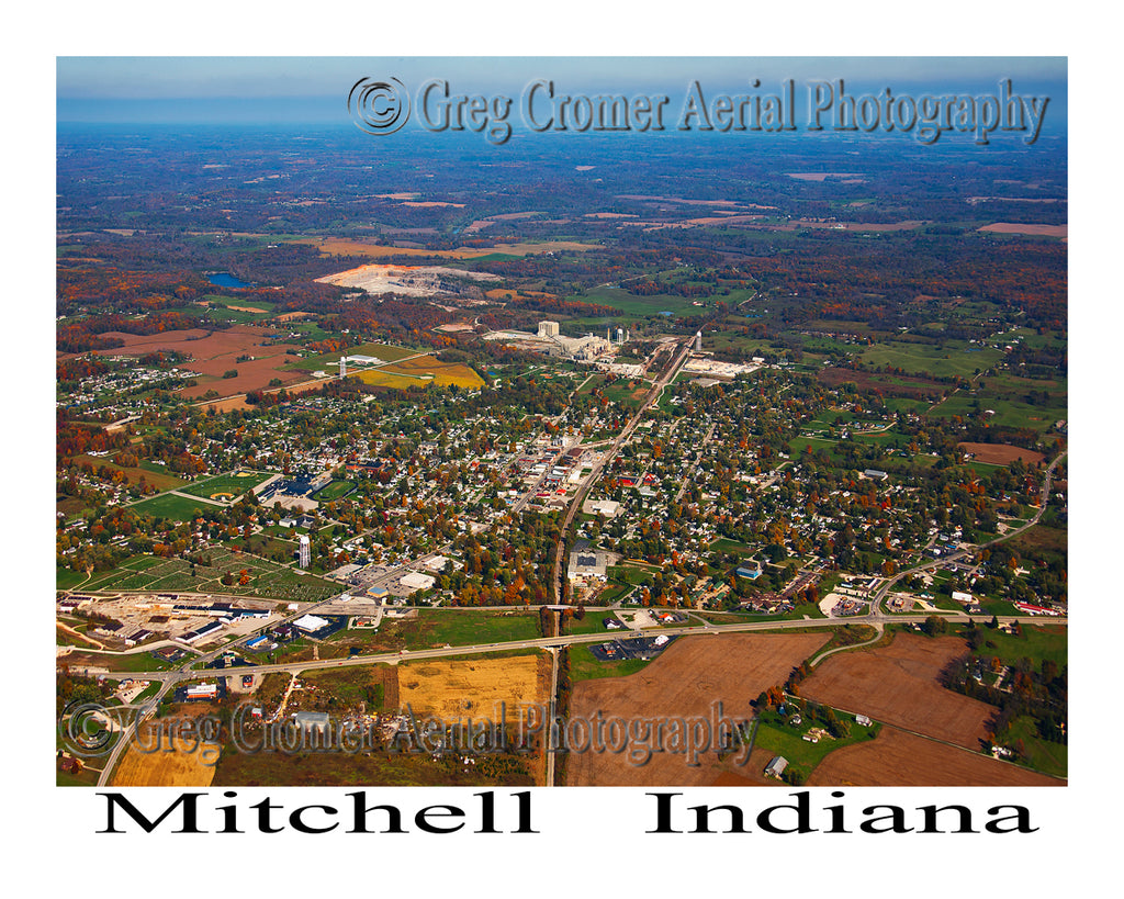 Aerial Photo of Mitchell, Indiana