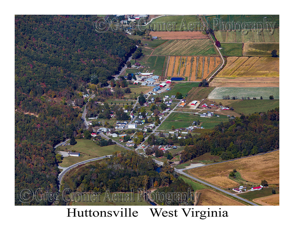 Aerial Photo of Huttonsville, West Virginia