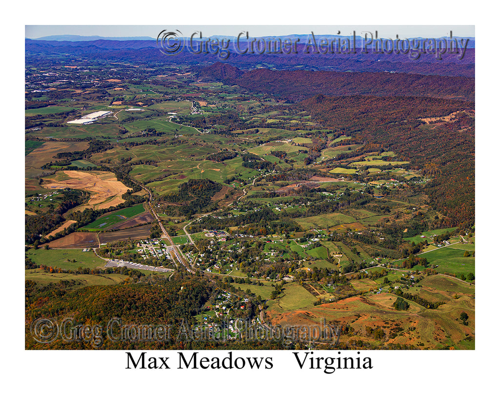 Aerial Photo of Max Meadows, Virginia