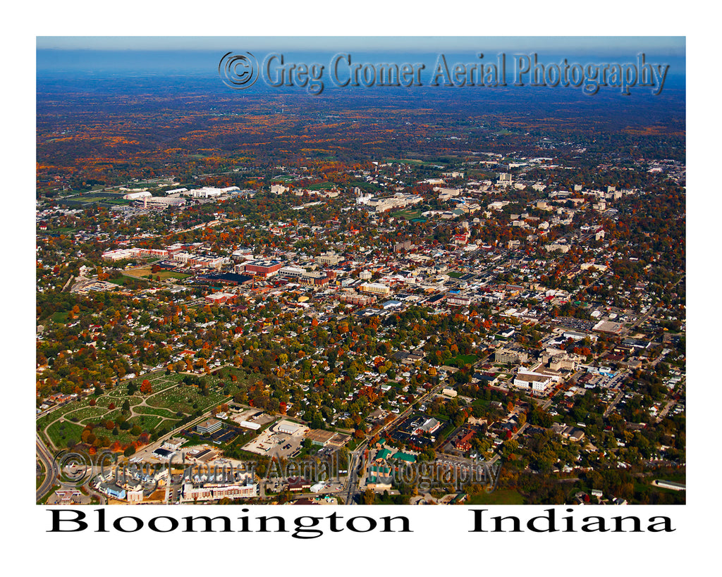 Aerial Photo of Bloomington, Indiana