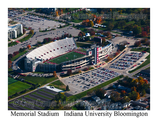 Aerial Photo of Memorial Stadium - Indiana University Bloomington, - Bloomington, Indiana
