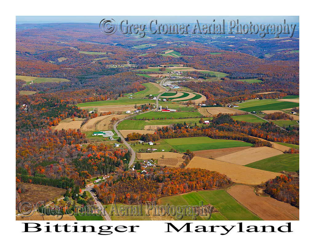 Aerial Photo of Bittinger, Maryland