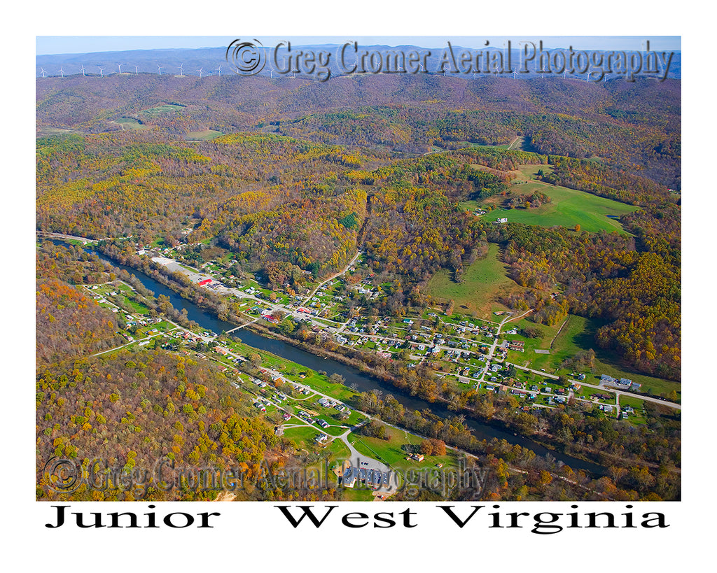 Aerial Photo of Junior, West Virginia