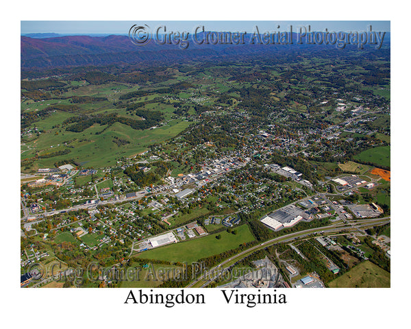 Aerial Photo of Abingdon, Virginia
