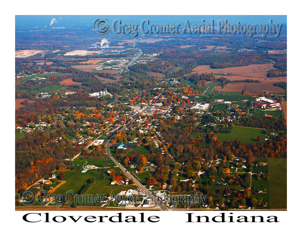 Aerial Photo of Cloverdale, Indiana