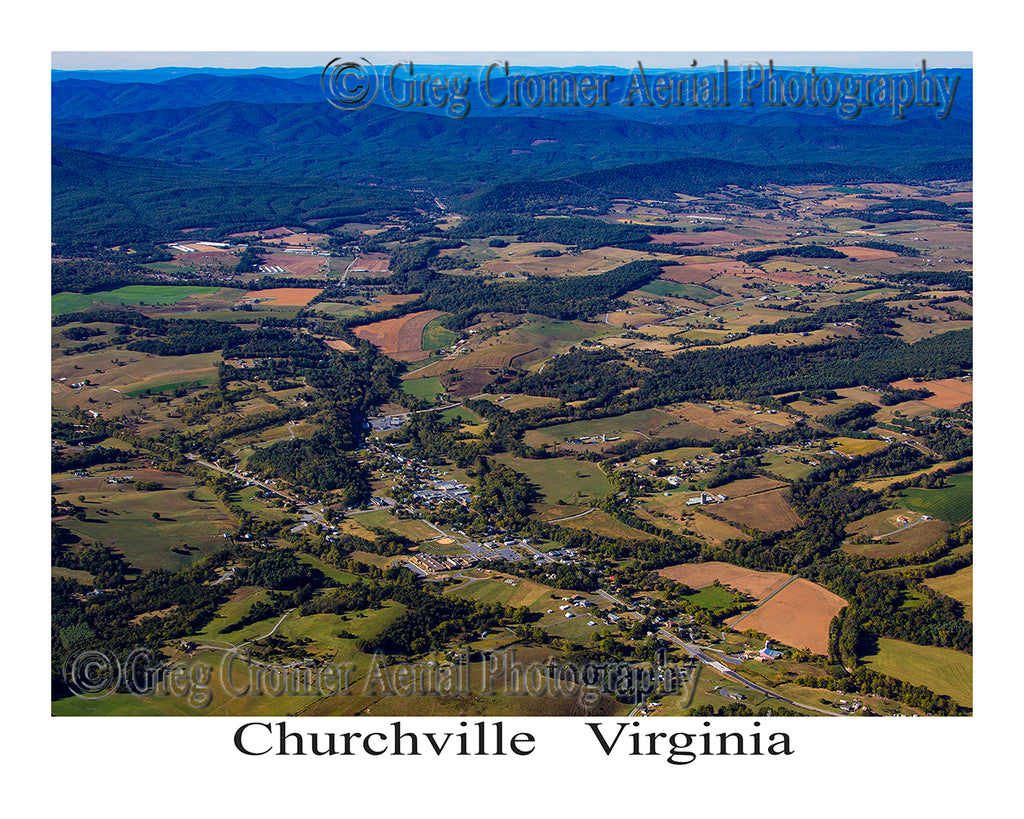 Aerial Photo of Churchville, Virginia
