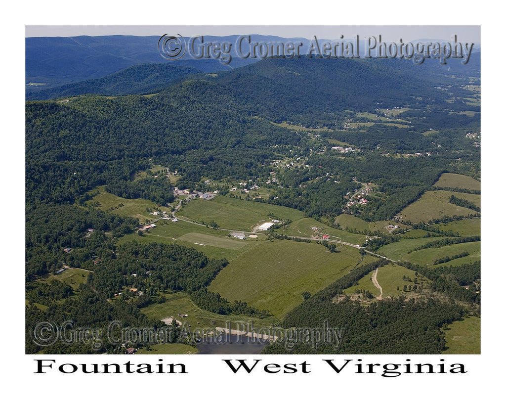 Aerial Photo of Fountain, West Virginia
