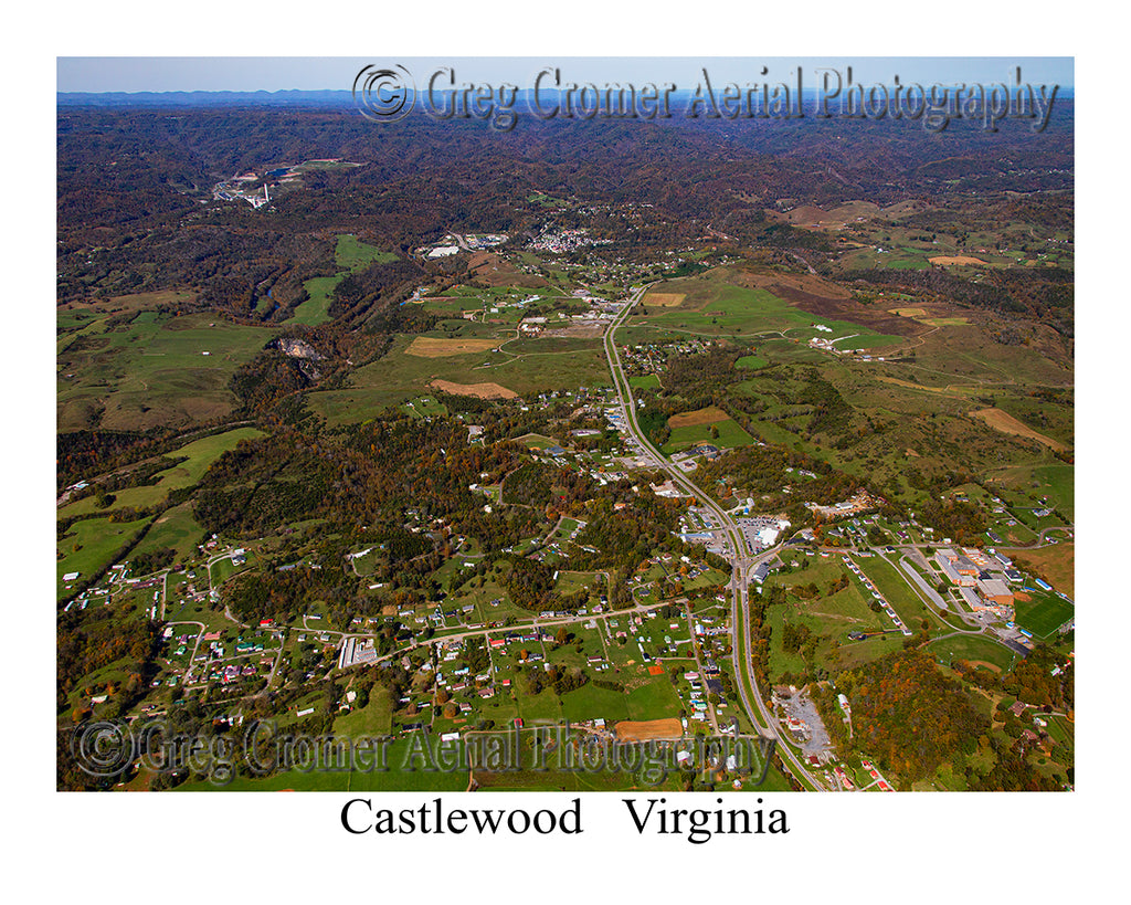 Aerial Photo of Castlewood, Virginia