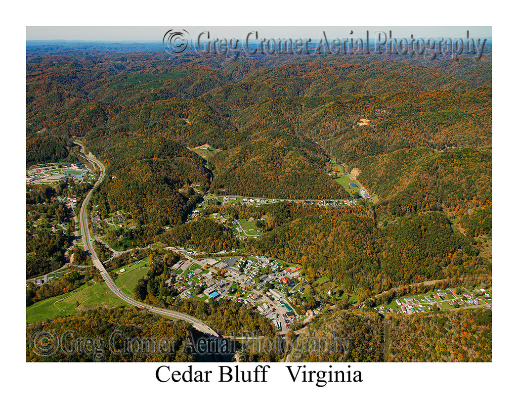 Aerial Photo of Cedar Bluff, Virginia
