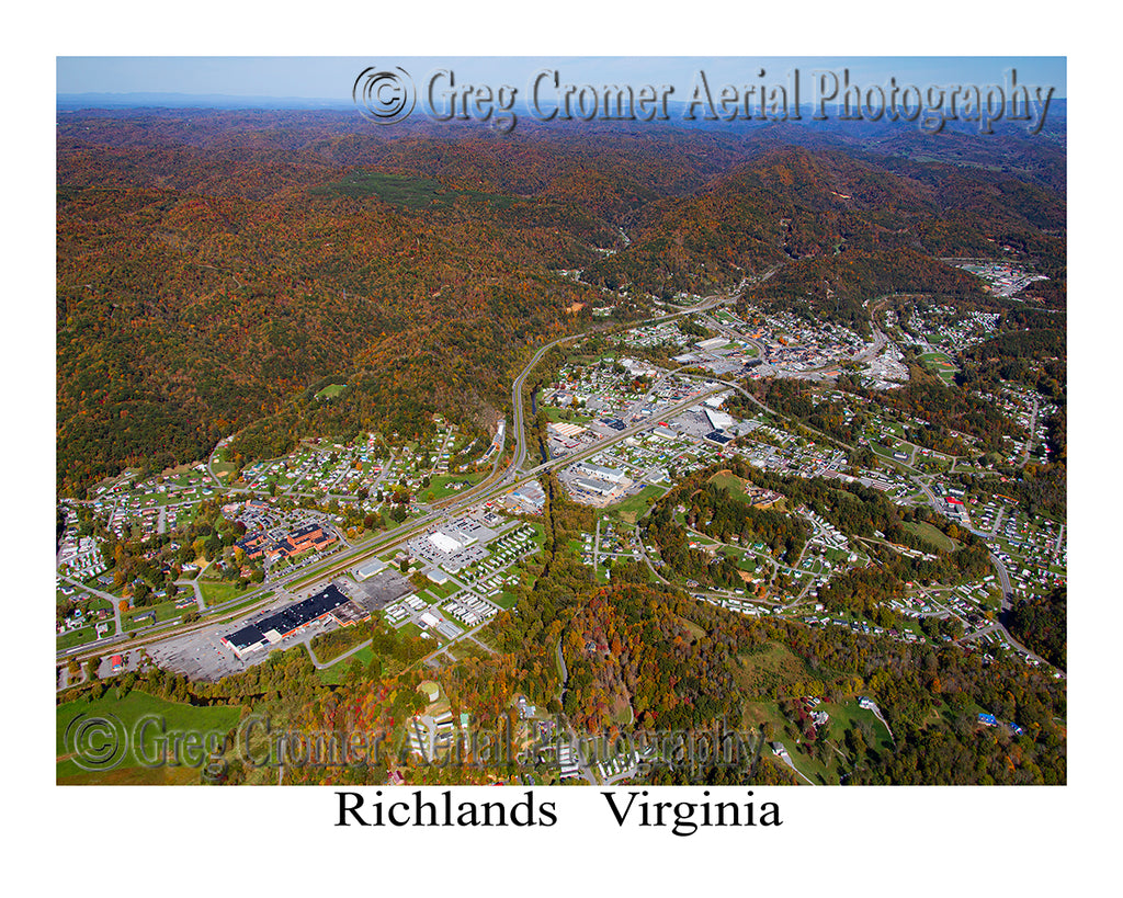 Aerial Photo of Richlands, Virginia