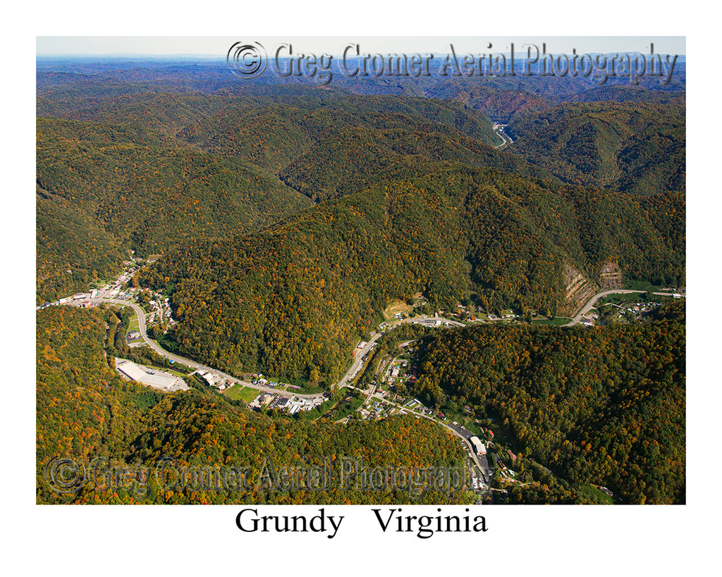 Aerial Photo of Grundy, Virginia