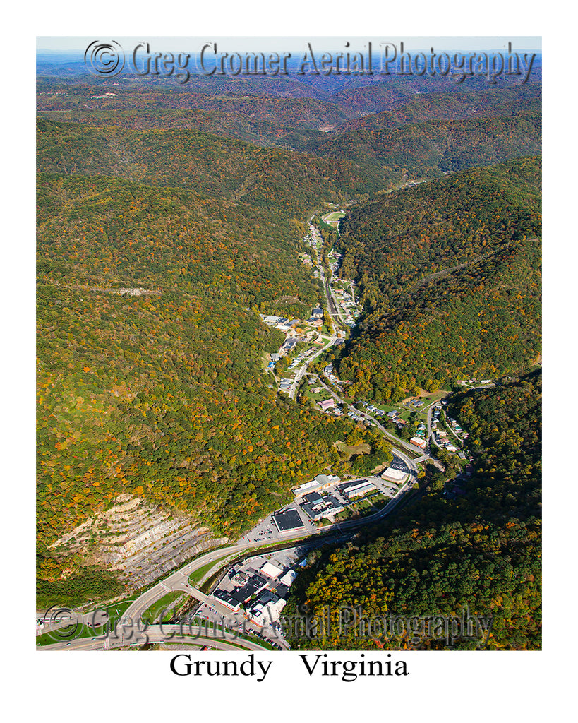 Aerial Photo of Grundy, Virginia