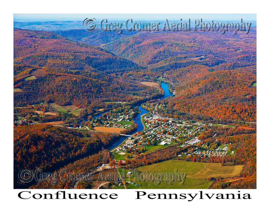 Aerial Photo of Confluence, Pennsylvania