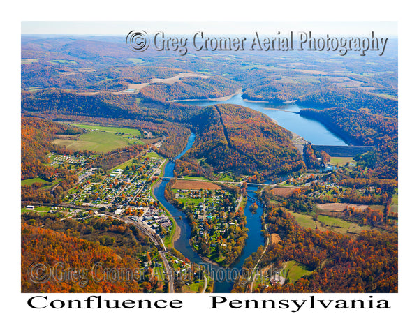 Aerial Photo of Confluence, Pennsylvania