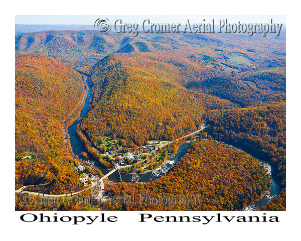 Aerial Photo of Ohiopyle, Pennsylvania