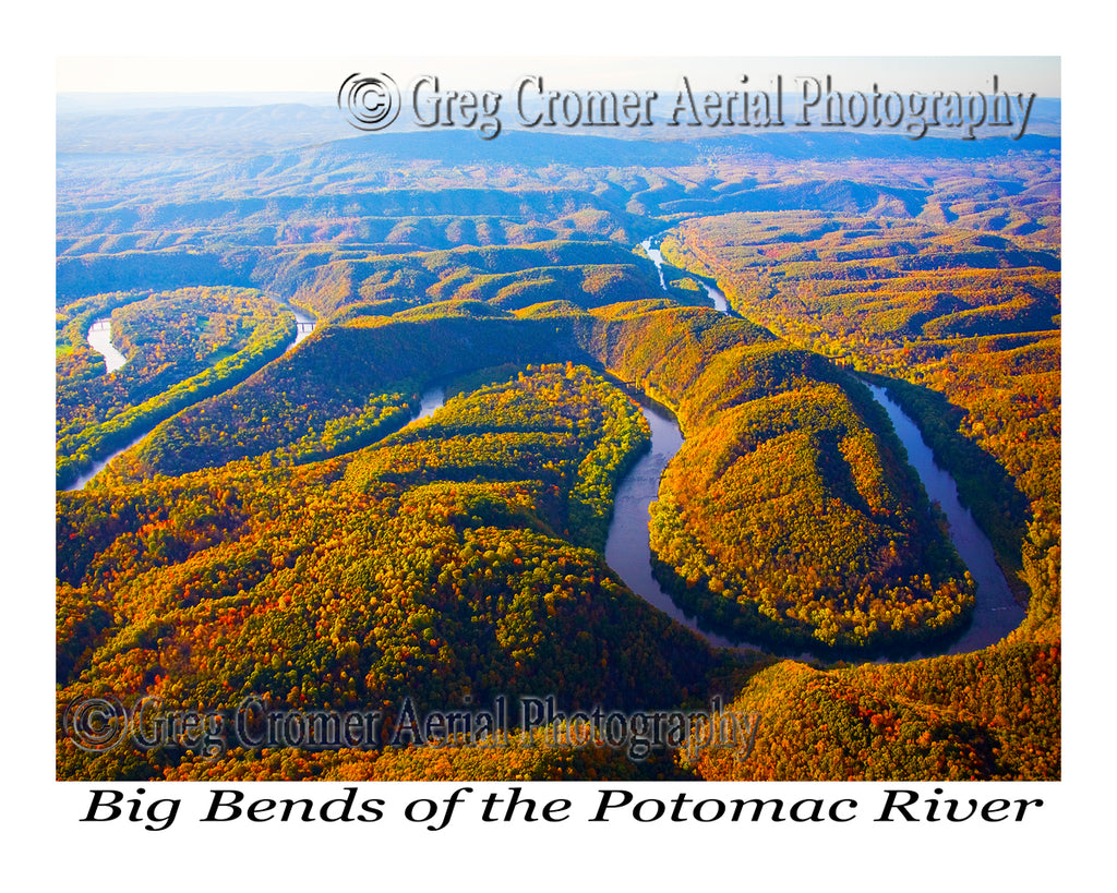 Aerial Photo of Big Bends of the Potomac River - Allegany County, Maryland