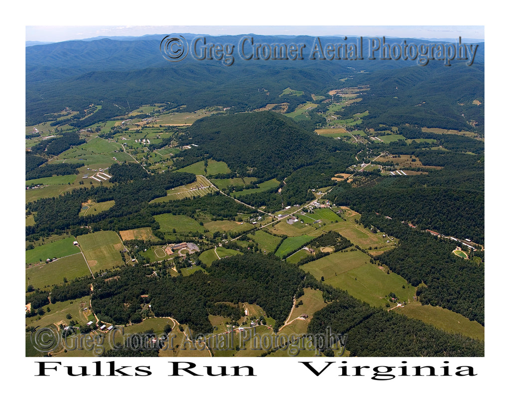 Aerial Photo of Fulks Run, Virginia