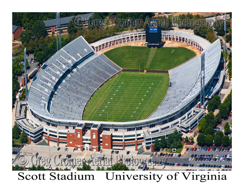 Aerial Photo of Scott Stadium - University of Virginia - Charlottesville, Virginia