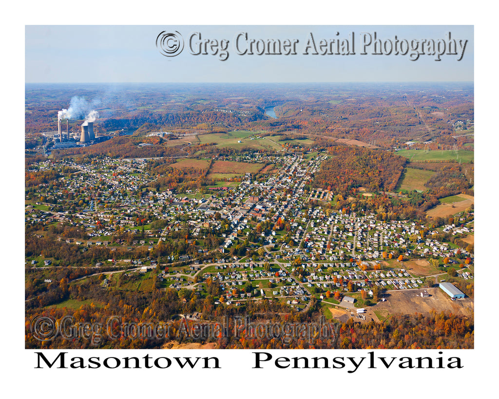 Aerial Photo of Masontown, Pennsylvania