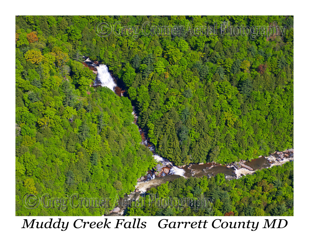 Aerial Photo of Muddy Creek Falls - Garrett County, Maryland