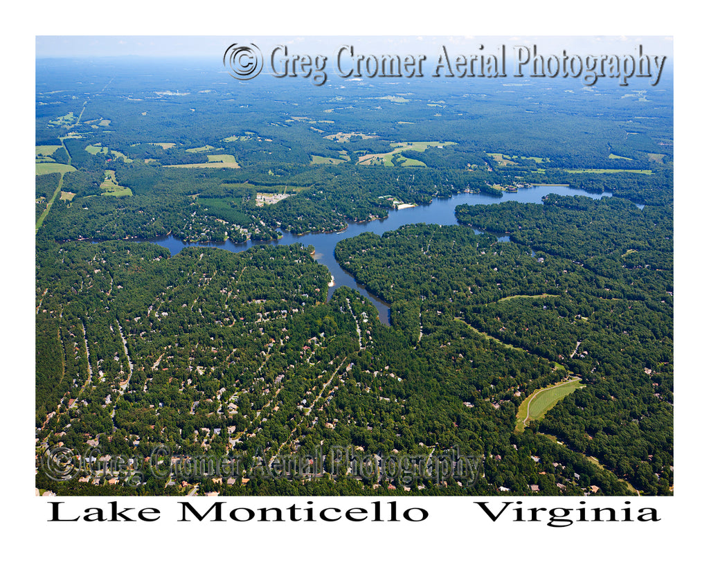 Aerial Photo of Lake Monticello, Virginia