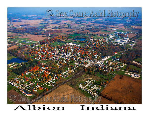 Aerial Photo of Albion, Indiana