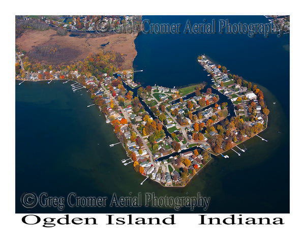 Aerial Photo of Ogden Island, Indiana