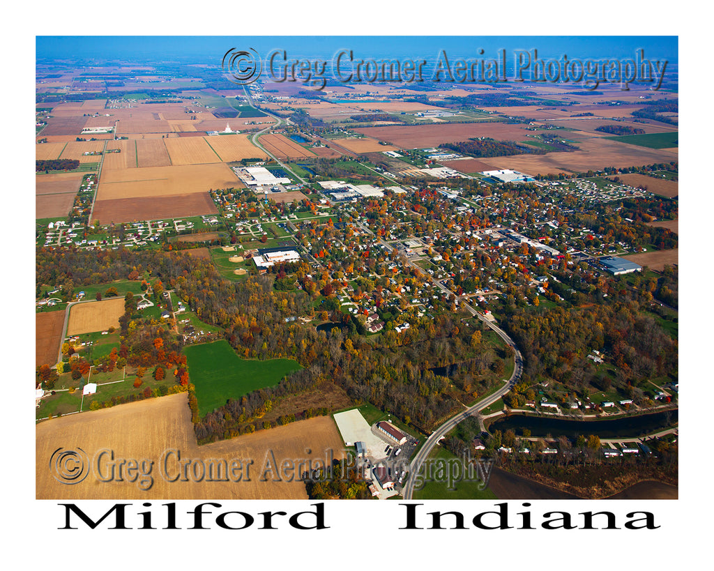 Aerial Photo of Milford, Indiana