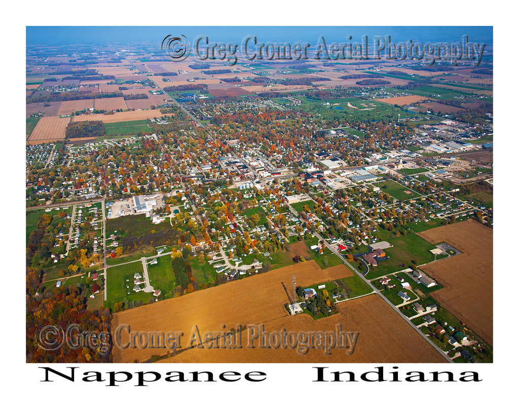 Aerial Photo of Nappanee, Indiana