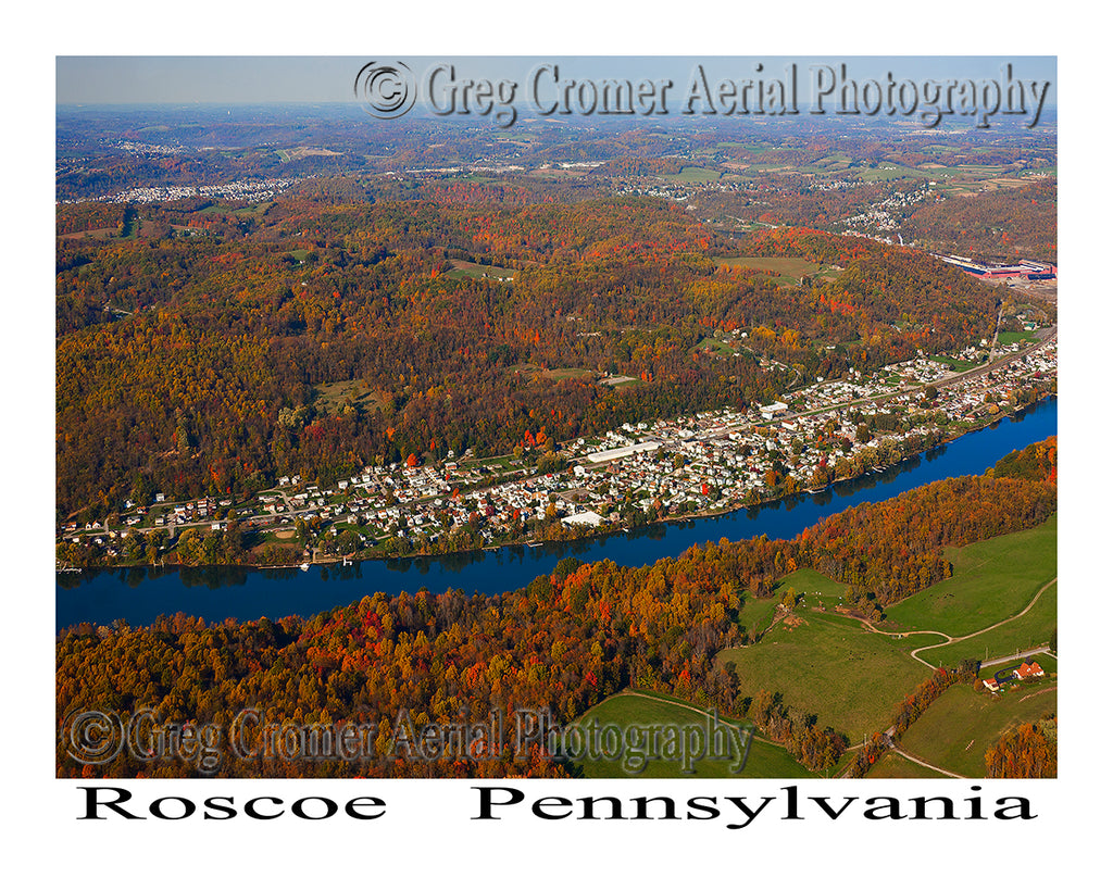 Aerial Photo of Roscoe, Pennsylvania