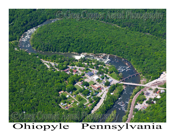 Aerial Photo of Ohiopyle, Pennsylvania