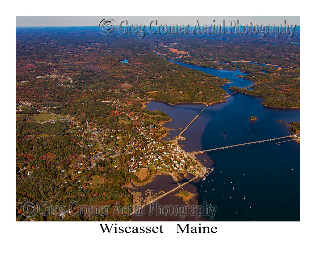 Aerial Photo of Wiscasset, Maine