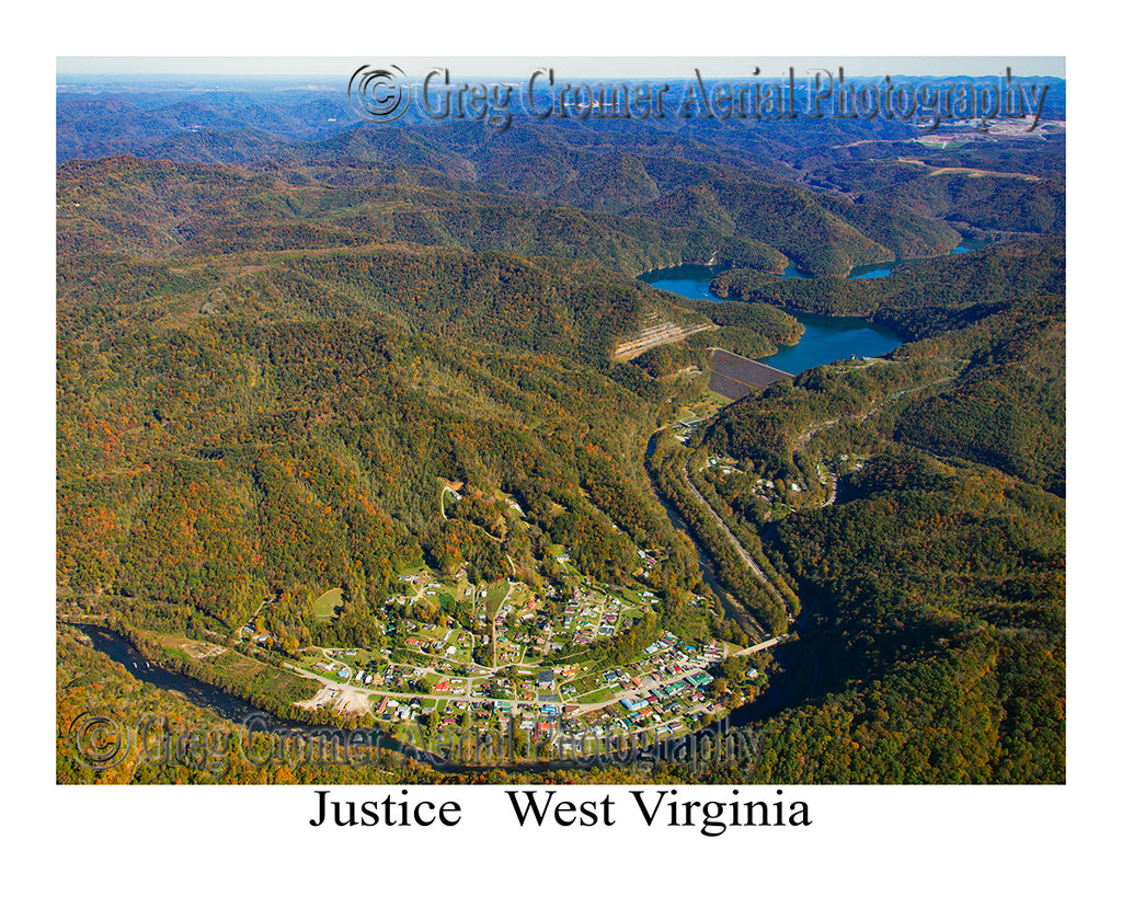 Aerial Photo of Justice, West Virginia