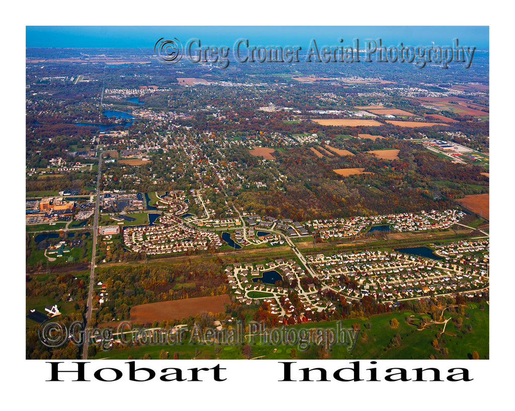 Aerial Photo of Hobart, Indiana
