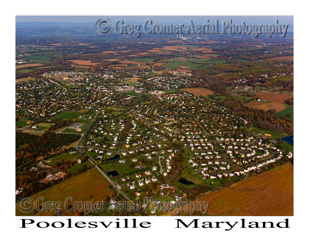 Aerial Photo of Poolesville, Maryland