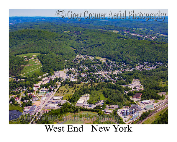 Aerial Photo of West End, Oneonta, New York