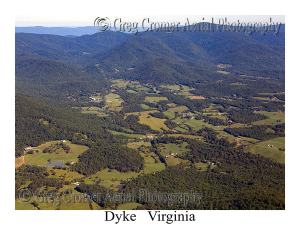 Aerial Photo of Dyke, Virginia