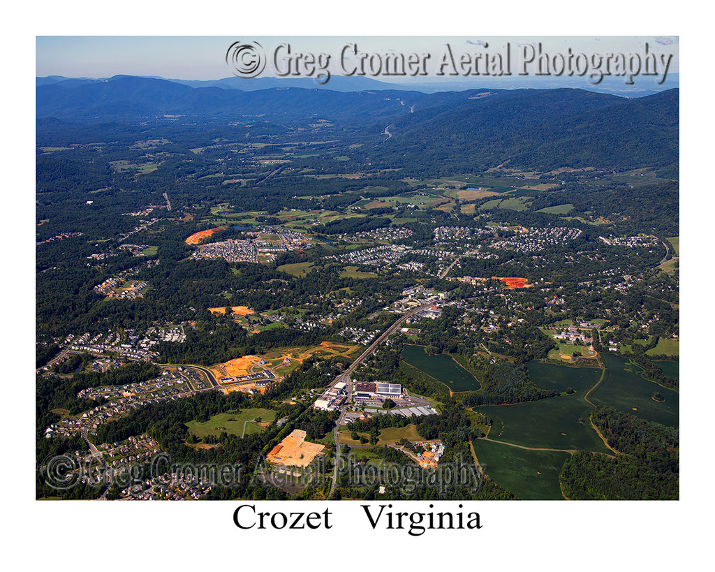 Aerial Photo of Crozet, Virginia