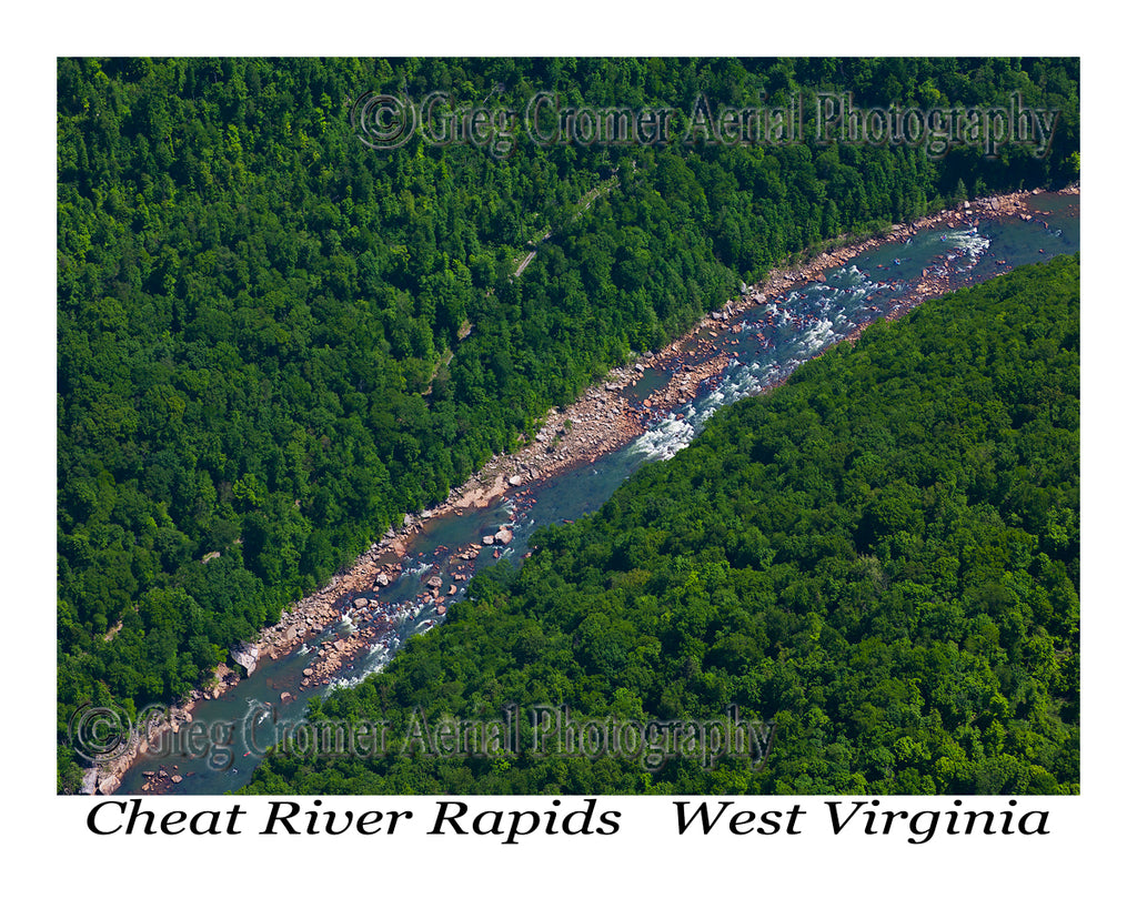 Aerial Photo of Cheat River Rapids - Preston County, West Virginia