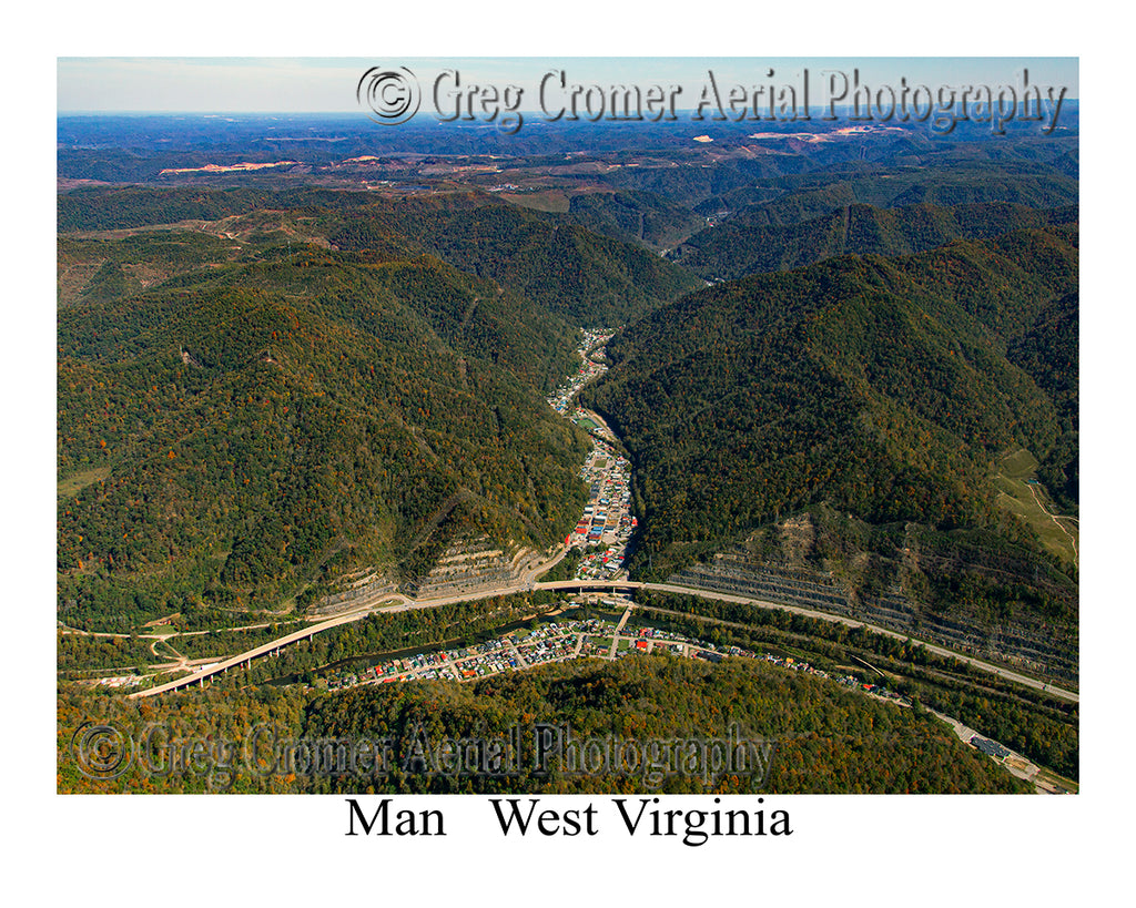 Aerial Photo of Man, West Virginia