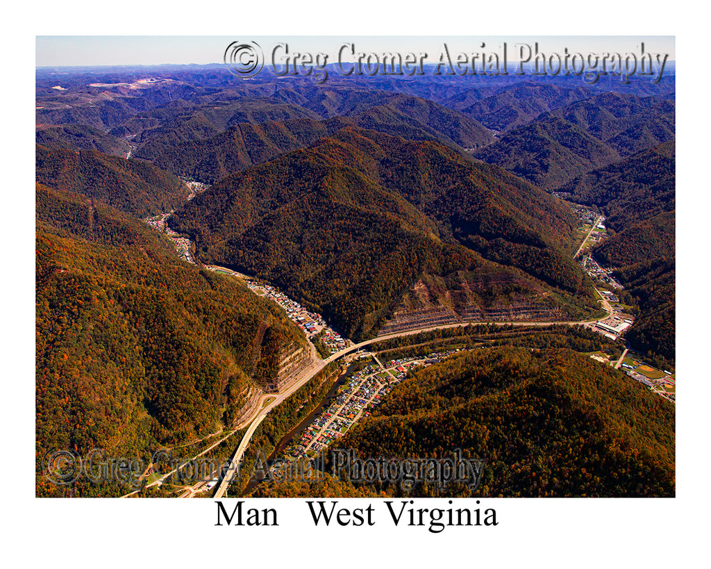 Aerial Photo of Man, West Virginia