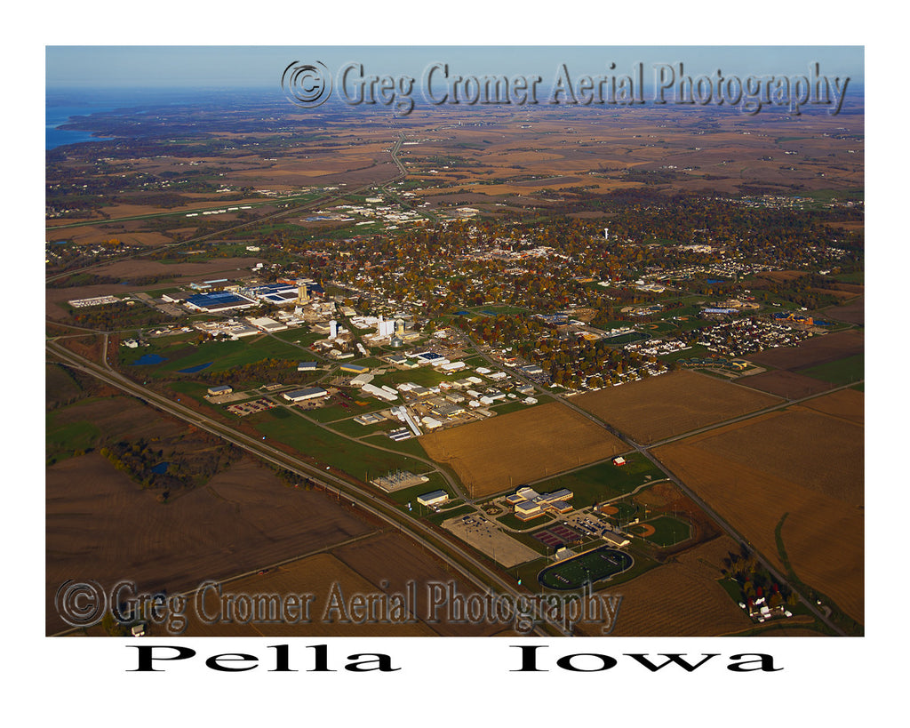 Aerial Photo of Pella Iowa - Wide Angle View