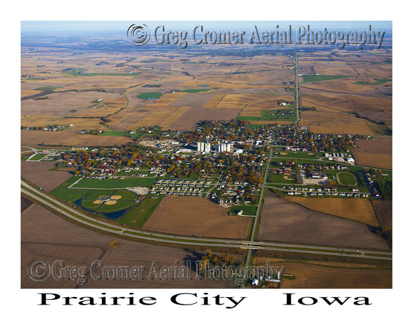 Aerial Photo of Prairie City Iowa