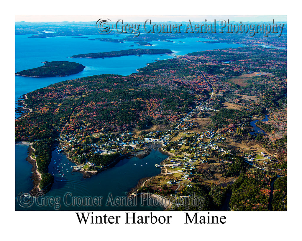 Aerial Photo of Winter Harbor, Maine