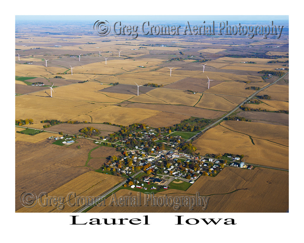 Aerial Photo of Laurel Iowa