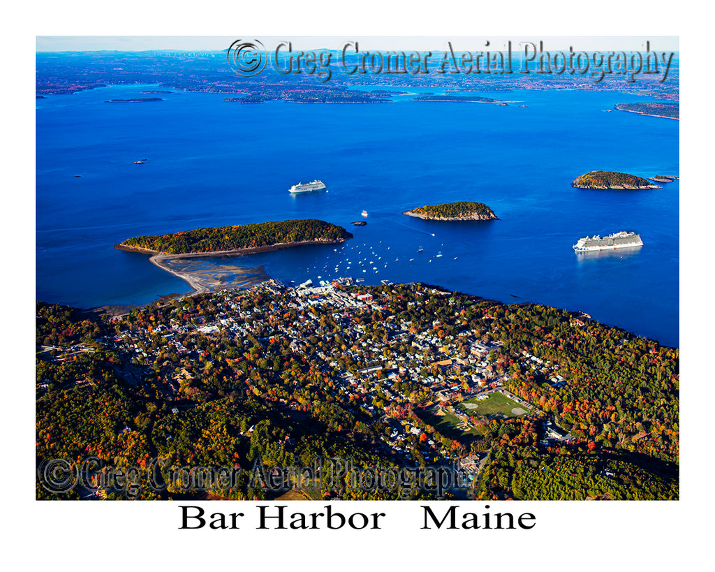 Aerial Photo of Bar Harbor, Maine