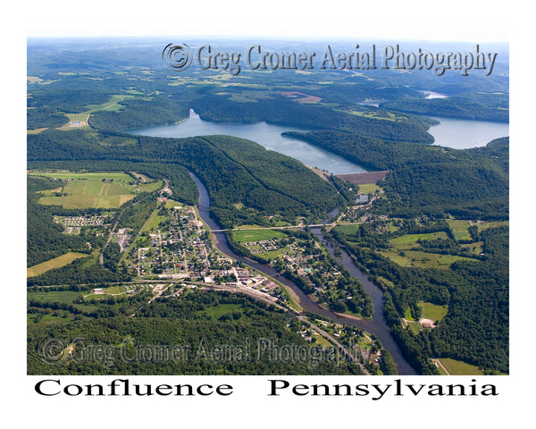Aerial Photo of Confluence, Pennsylvania