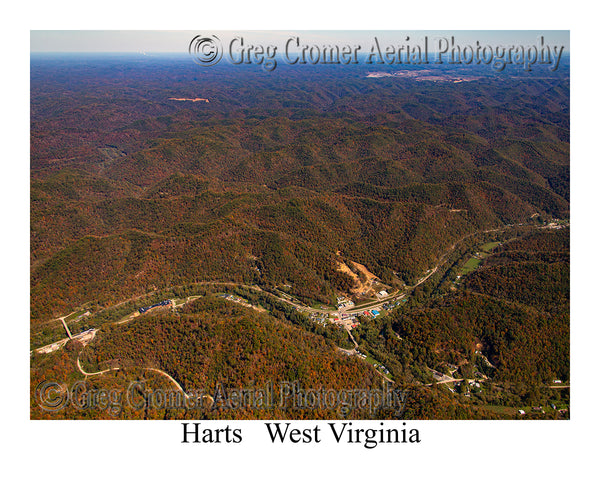 Aerial Photo of Harts, West Virginia