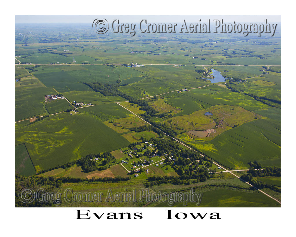 Aerial Photo of Evans Iowa