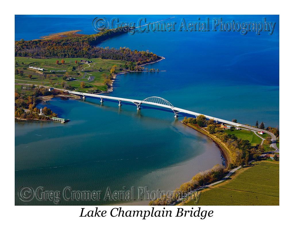 Aerial Photo of Lake Champlain Bridge, Vermont